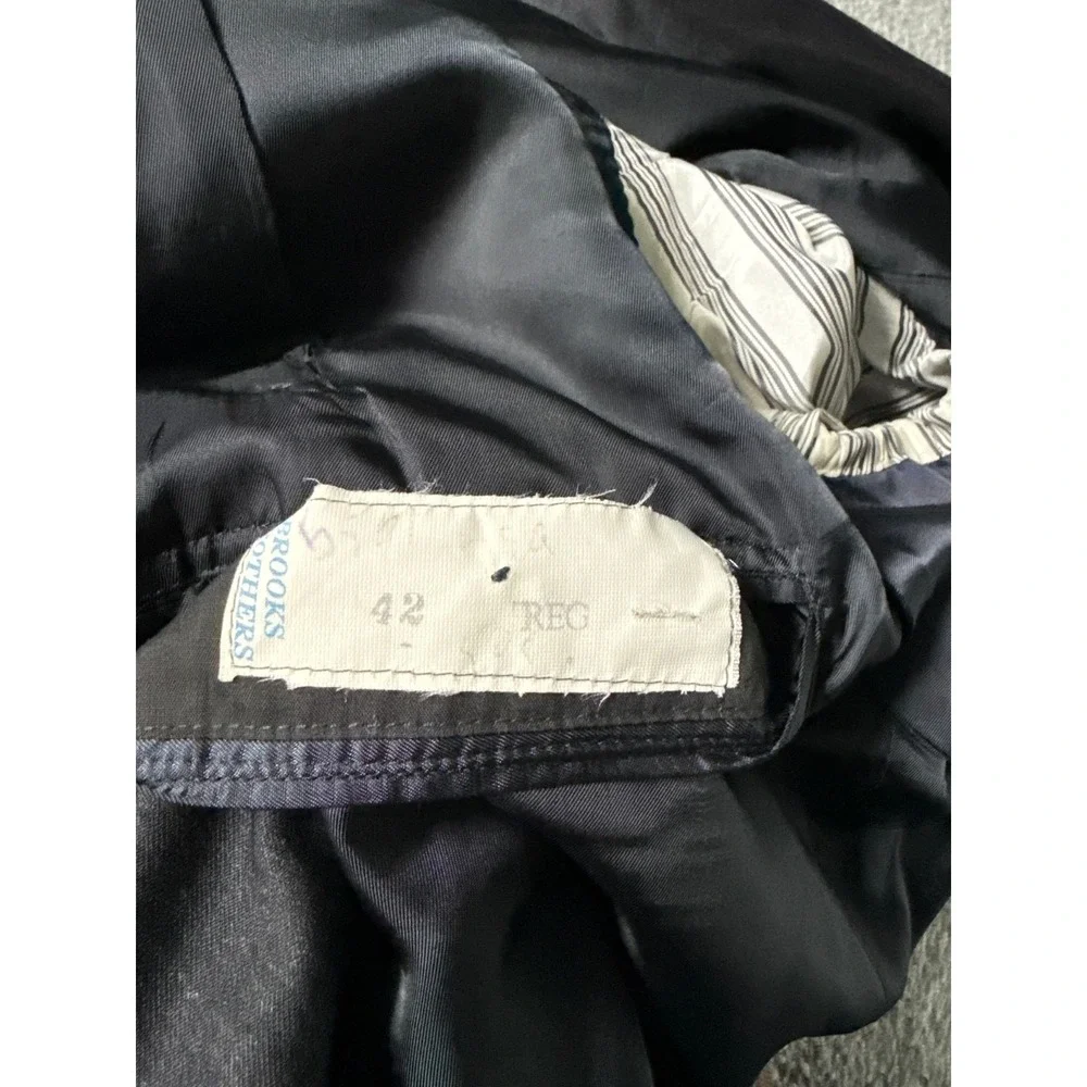 Brooks Brothers Blazer Mens 42R Dark Grey Madison Makers Wool 2‎ Button